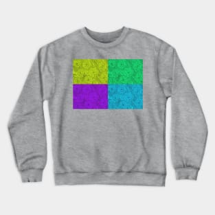 Pop Art Color Block Roses Crewneck Sweatshirt